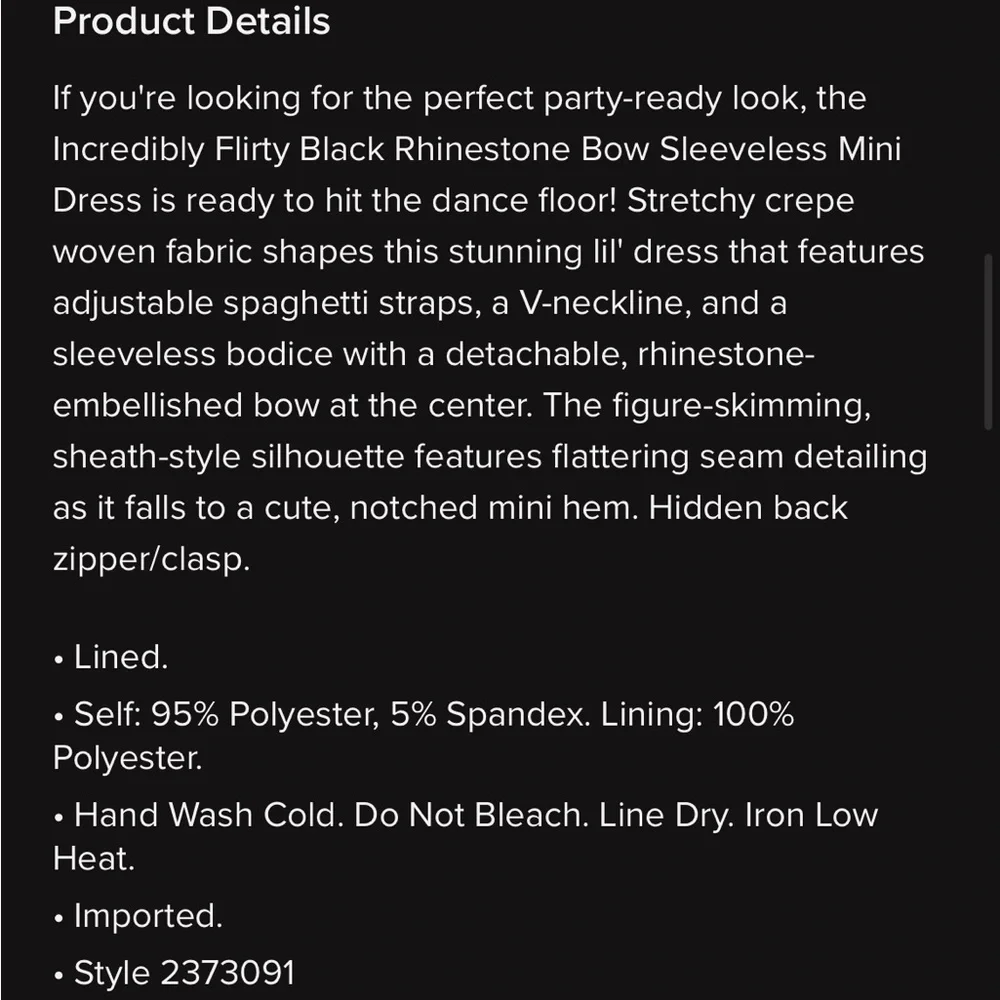 NWT, lulus little black dress - Picture 5 of 5